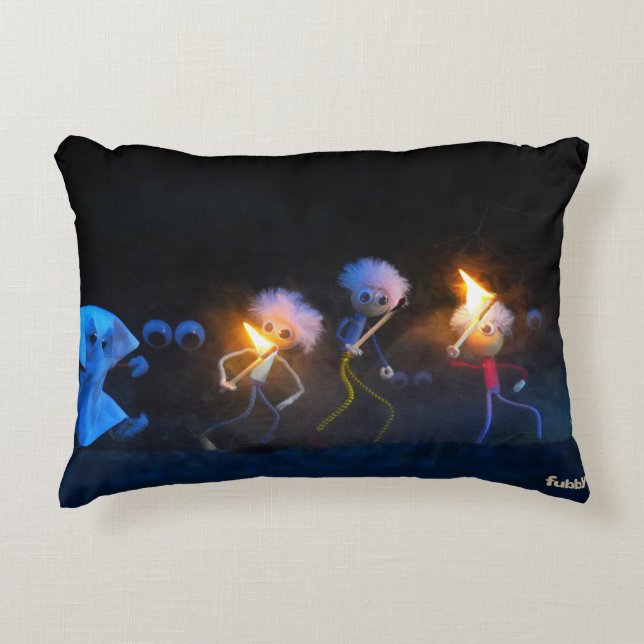 Fubby's op spooktocht, halloween grap. dekokissen (Vorderseite)