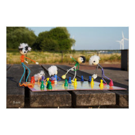 Fubby's spelen 'mens erger je niet !'. poster