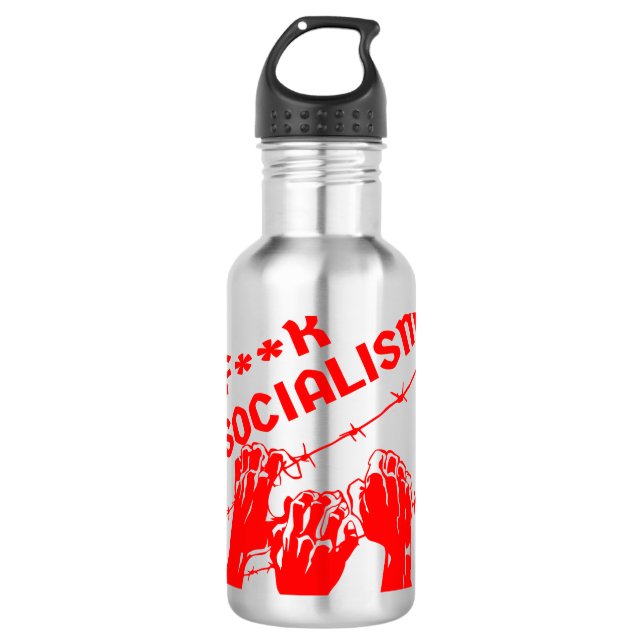 Fuc>| Socialism Barb Wire #USAPatriotGraphics © Edelstahlflasche (Vorderseite)