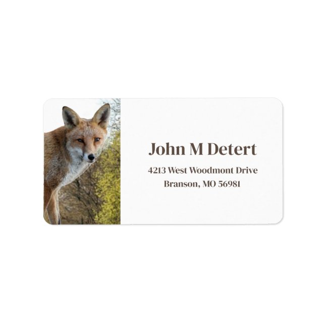 Fuchs Adresse  Adressaufkleber (Vorne)