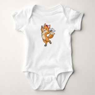 Fuchs als Braut mit Schleier & Herz Baby Strampler