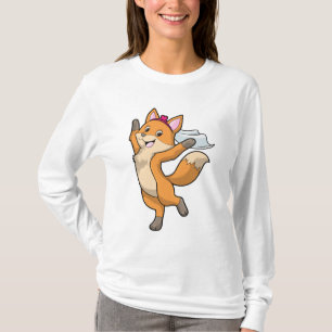 Fuchs als Braut mit Schleier & Herz T-Shirt