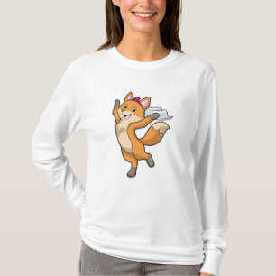 Fuchs als Braut mit Schleier & Herz T-Shirt