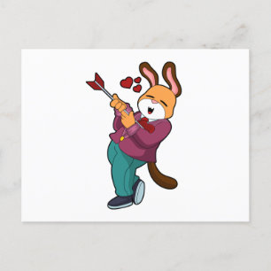 Fuchs als Bräutigam mit Anzug Postkarte