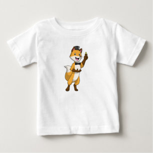 Fuchs als Bräutigam mit Ehering Baby T-shirt
