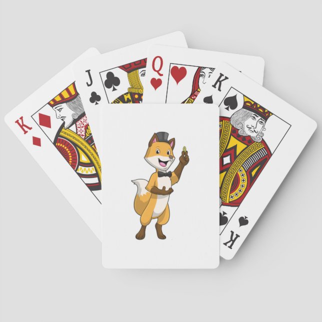 Fuchs als Bräutigam mit Ehering Spielkarten (Rückseite)