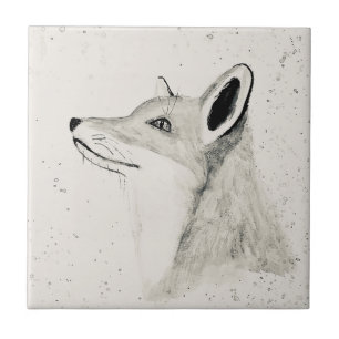 Fuchs alte Waldtiere Kachel 