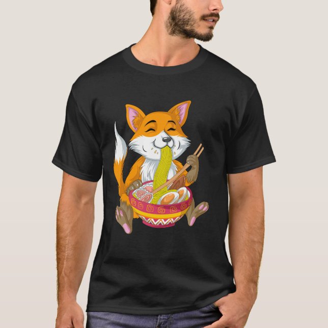 Fuchs aß ramen T-Shirt (Vorderseite)