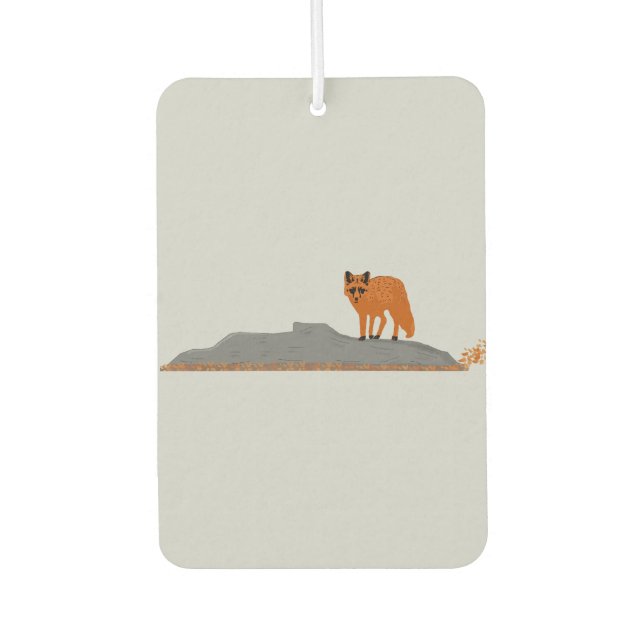 🦊 Fuchs auf dem Felsen Autolufterfrischer (Vorderseite)