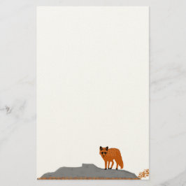 🦊 Fuchs auf dem Felsen Briefpapier