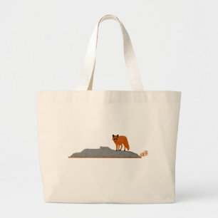 🦊Fuchs auf dem Felsen Jumbo Stoffbeutel