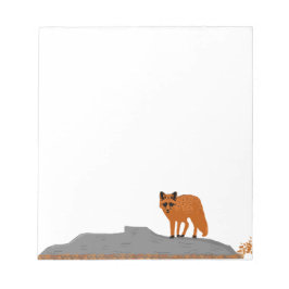 🦊 Fuchs auf dem Felsen Notizblock