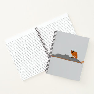 🦊 Fuchs auf dem Felsen Notizbuch