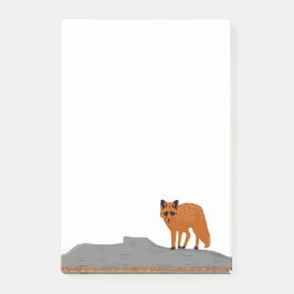 🦊 Fuchs auf dem Felsen Post-it Klebezettel