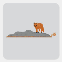 🦊 Fuchs auf dem Felsen Stickers