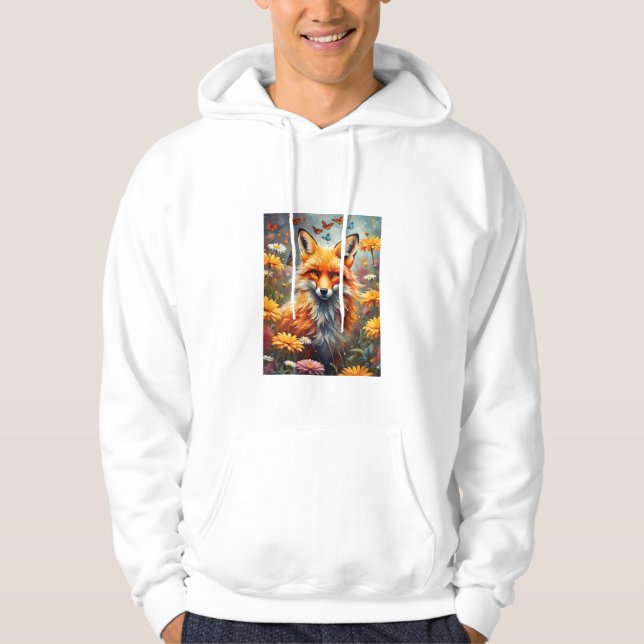 Fuchs auf der Wiese Hoodie (Vorderseite)