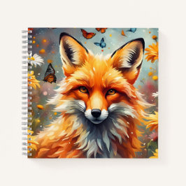 Fuchs auf der Wiese Notizbuch