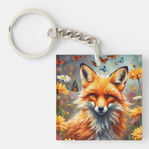 Fuchs auf der Wiese Schlüsselanhänger