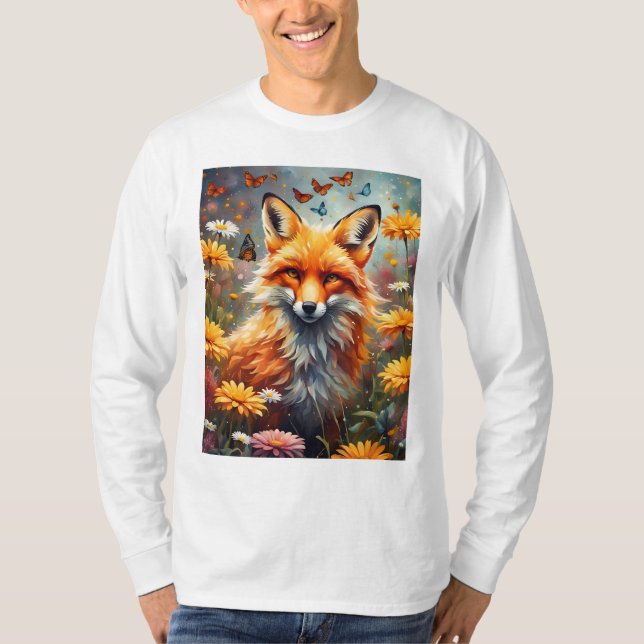 Fuchs auf der Wiese T-Shirt (Vorderseite)