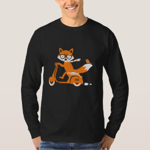 Fuchs auf einem Scooter T-Shirt