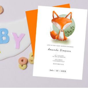 Fuchs-Baby-Party Einladung