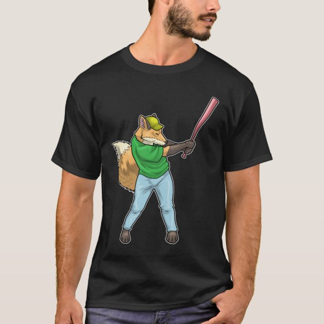 Fuchs Baseball Baseballschläger T-Shirt (Vorderseite)
