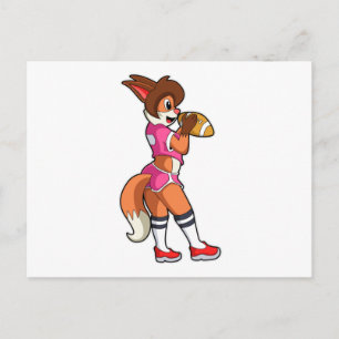 Fuchs bei Football-Sportarten Postkarte