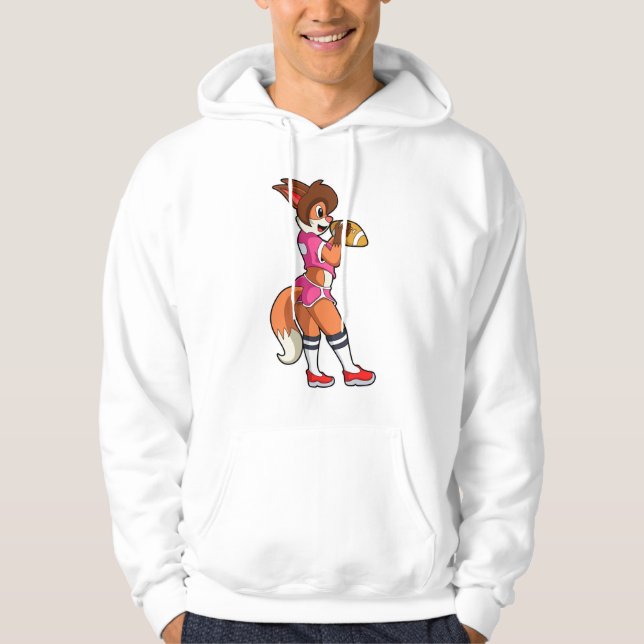 Fuchs beim Fußball Hoodie (Vorderseite)