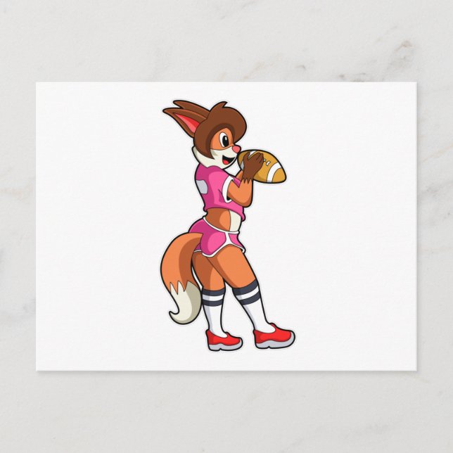 Fuchs beim Fußball Postkarte (Vorderseite)