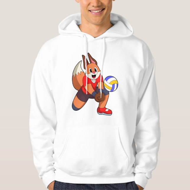 Fuchs beim Volleyballsport Hoodie (Vorderseite)