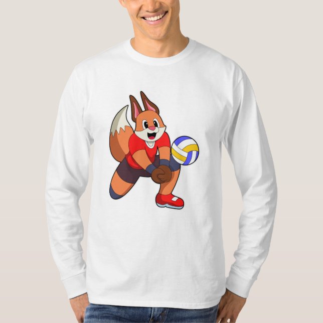Fuchs beim Volleyballsport T-Shirt (Vorderseite)
