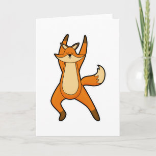 Fuchs beim Yoga-Dehnübungen Karte
