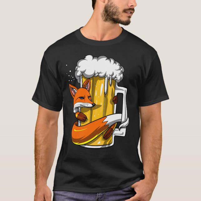 Fuchs Bierliebhaber T-Shirt (Vorderseite)