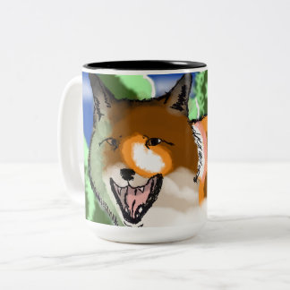 Fuchs Bild wieder Zweifarbige Tasse