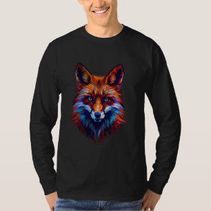 Fuchs blaue Augen Polygon geometrische Füchse Poly T-Shirt