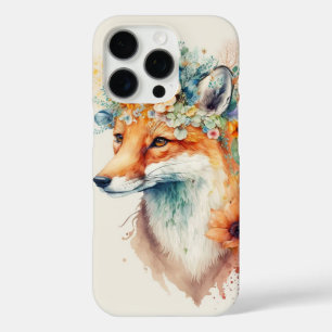Fuchs-Blumenkrone Aquarell iPhone 16 Pro Hülle