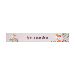 Fuchs boho floral, wrap um Address Labels Rundum-Adressaufkleber