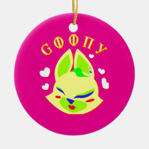 Fuchs-Cartoon Keramik Ornament
