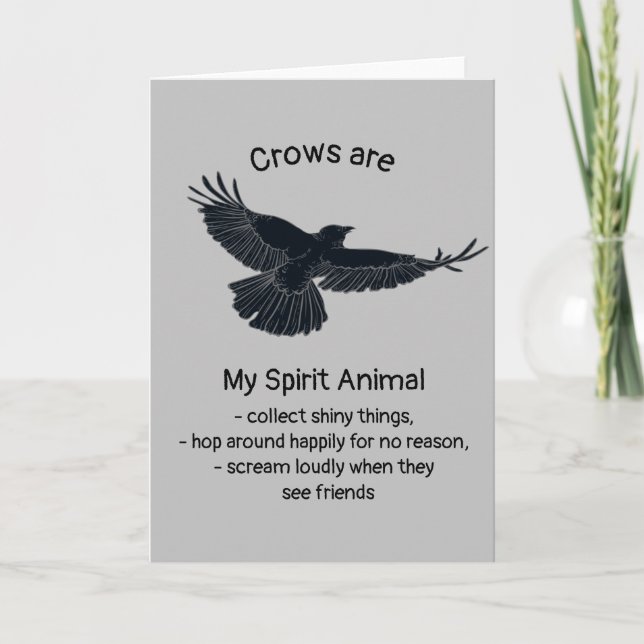 Fuchs Crows Bird Spirit Animal Spaß Quote Totem Ca Karte (Vorderseite)