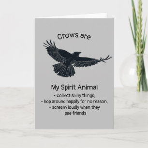 Fuchs Crows Bird Spirit Animal Spaß Quote Totem Ca Karte