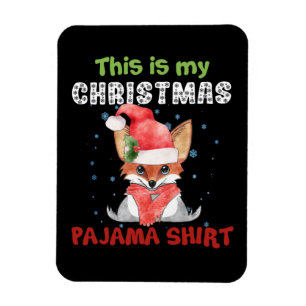 Fuchs Das ist mein Weihnachts-Pyjama-Shirt T-Shirt Magnet