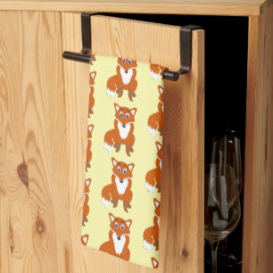 Fuchs Design Hintergrund in beliebiger Farbe Geschirrtuch