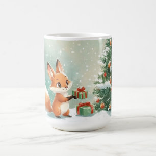 Fuchs’ erster Schneefall am Weihnachtsbaum Kaffeetasse
