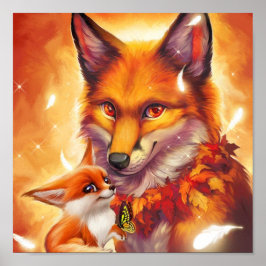 Fuchs-Familienposter Poster