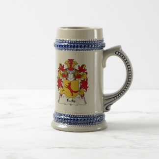 Fuchs Familienwappen Bierglas