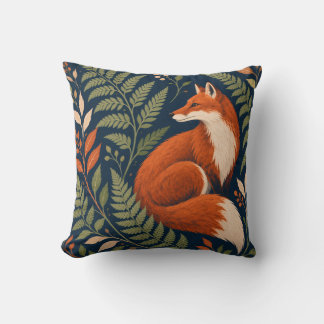 Fuchs & Farn Rostfuchs und marinebotanische Darste Kissen
