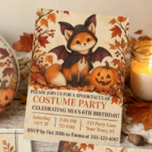 Fuchs Fledermaus Kostüm Halloween Geburtstagsfeier