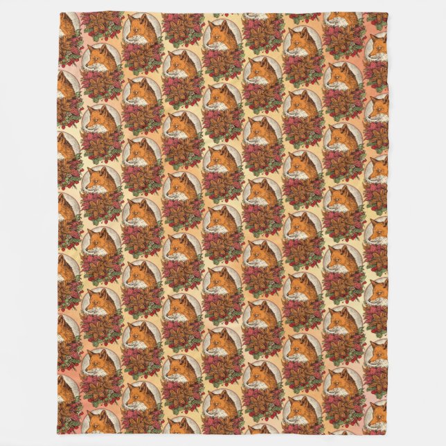 Fuchs Fleecedecke (Vorderseite)