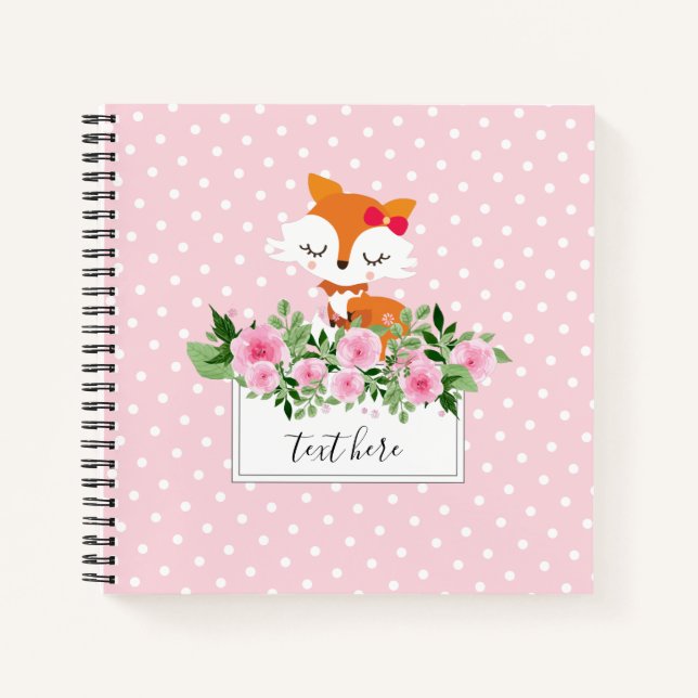 Fuchs, Foxenwald, niedlich Notizbuch (Vorderseite)