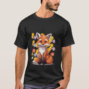 Fuchs Füchse Sommer Blumen Vintage Natur Tierliebh T-Shirt